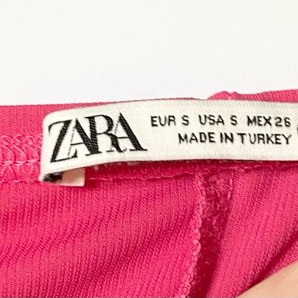 Zara Dark Pink Spaghetti Strap Bustier MIDI Dress Size S NWT - Picture 7 of 9